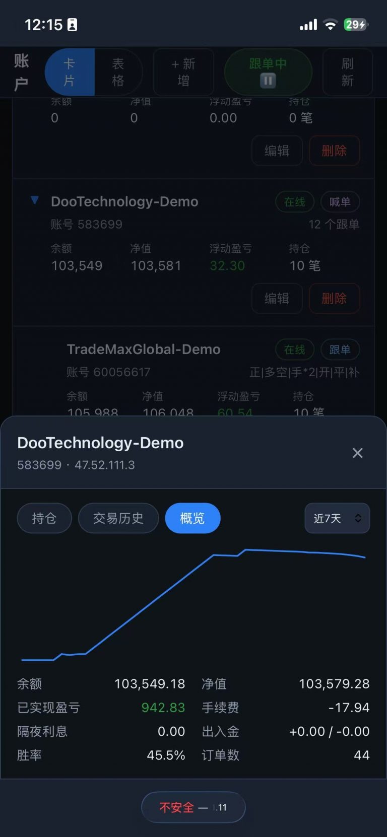 移动端网页版-账户概览